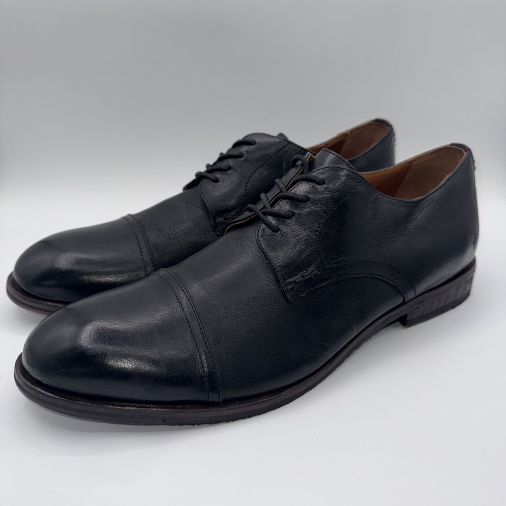 Frye Grant Oxfords Men's Size‎ 13 Black Leather Cap Toe